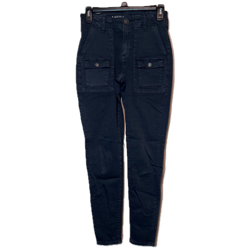 American Eagle Hi-Rise Jegging Next‎ Level Stretch Utility Gray Skinny Jeans 2R
